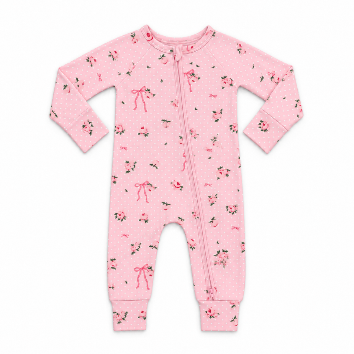 Zipper Romper // Ballet Rose Garden
