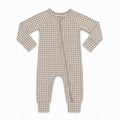 Zipper Romper // Chocolate Gingham